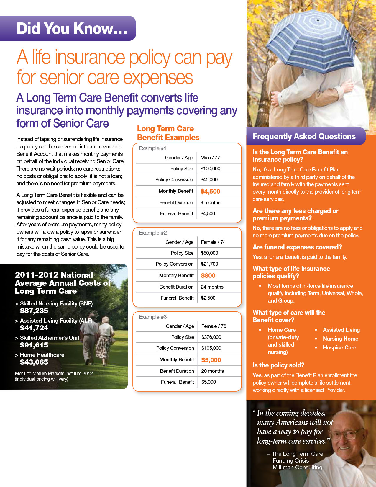 Life Care Brochure Flyer