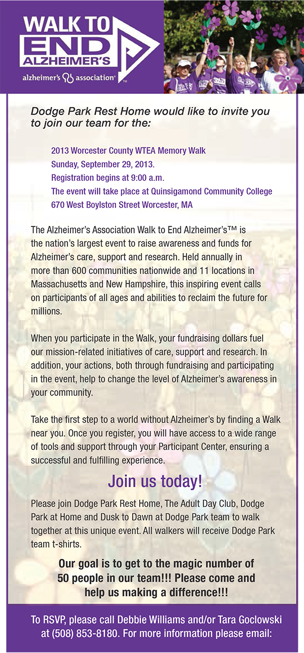 Worcester County Walk To End Alzheimer's